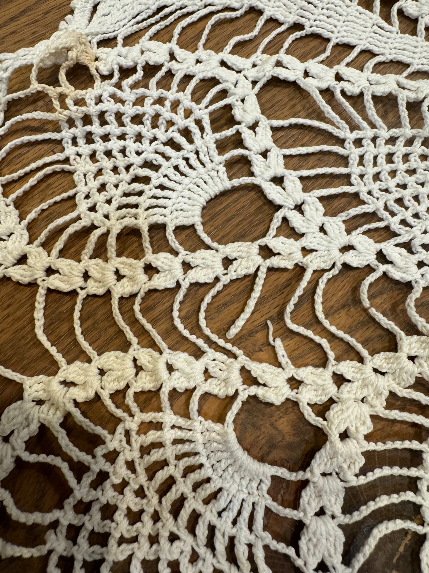 Crochet Doily -has stain and small tear as is
