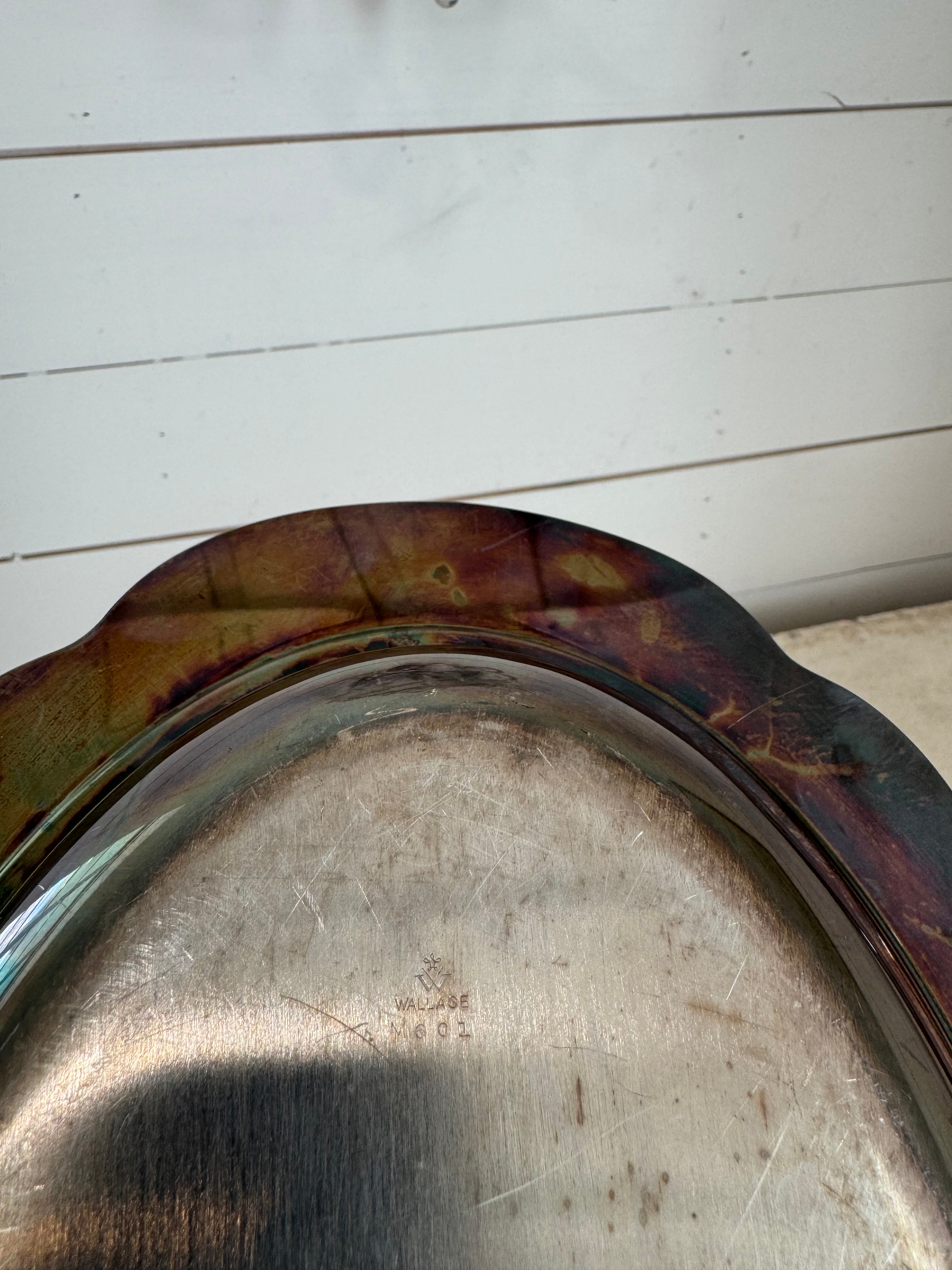 Tarnished Silver Serving Dish