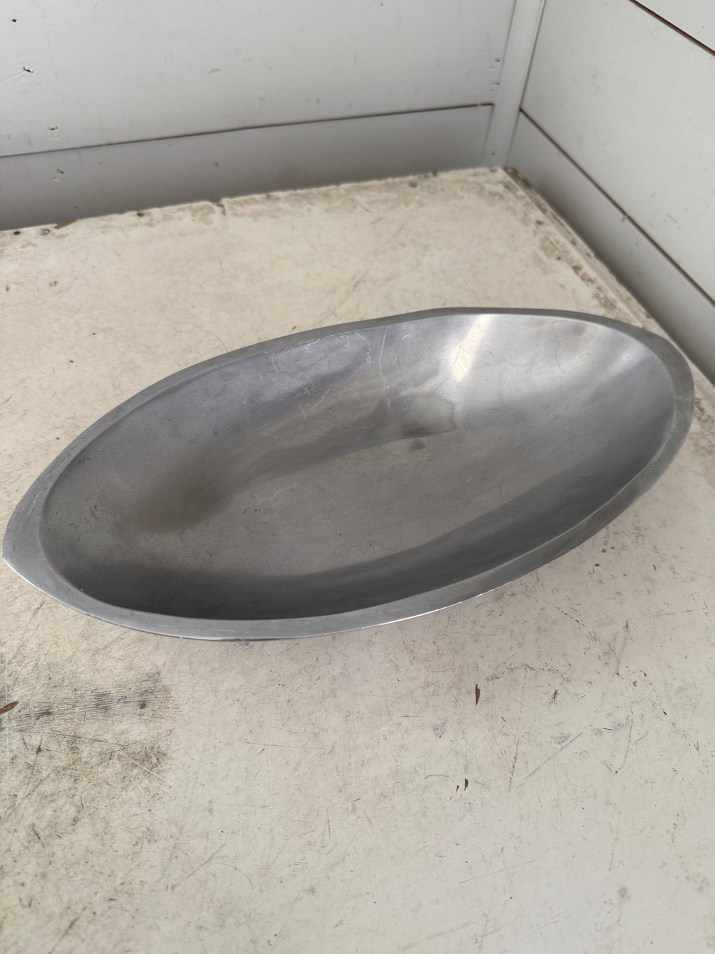 Nambe Metal Alloy Oval Bowl Tray Vintage #504 13" x 6 1/2”
