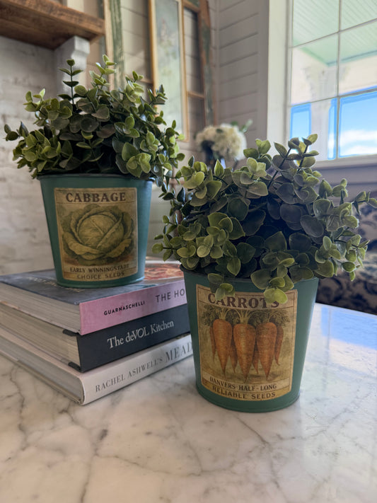 Small Galvanized bucket will get makeover sold individually floral not included