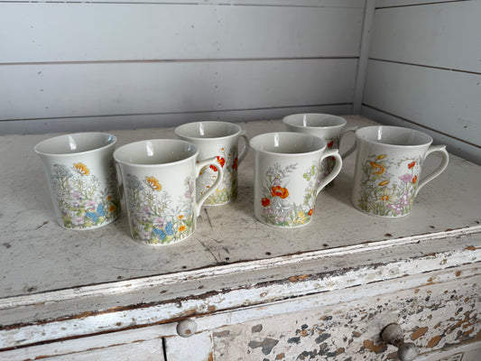 Vintage Floral and Butterfly Mugs sold individually