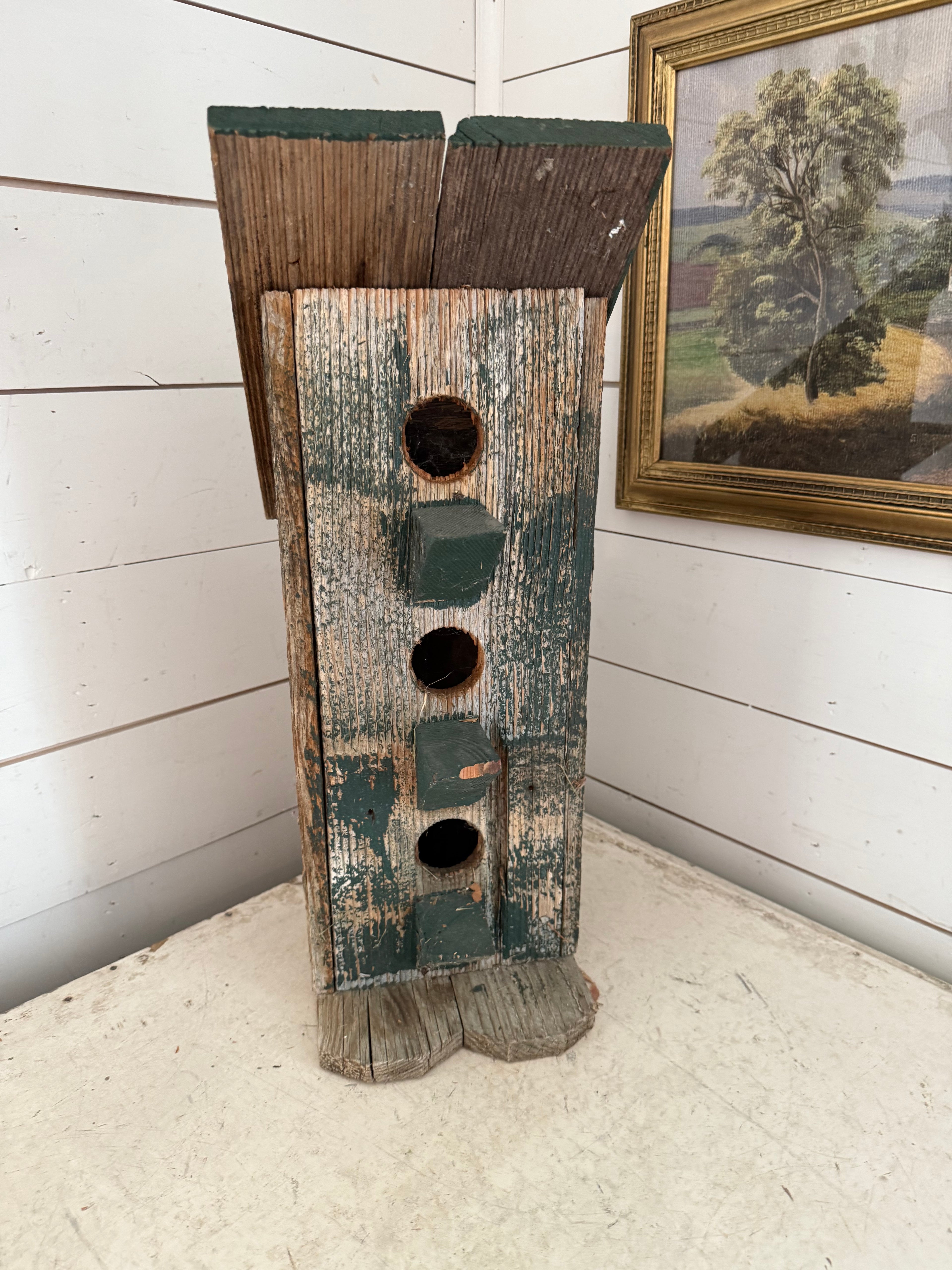Tall Rustic Barnwood bird House