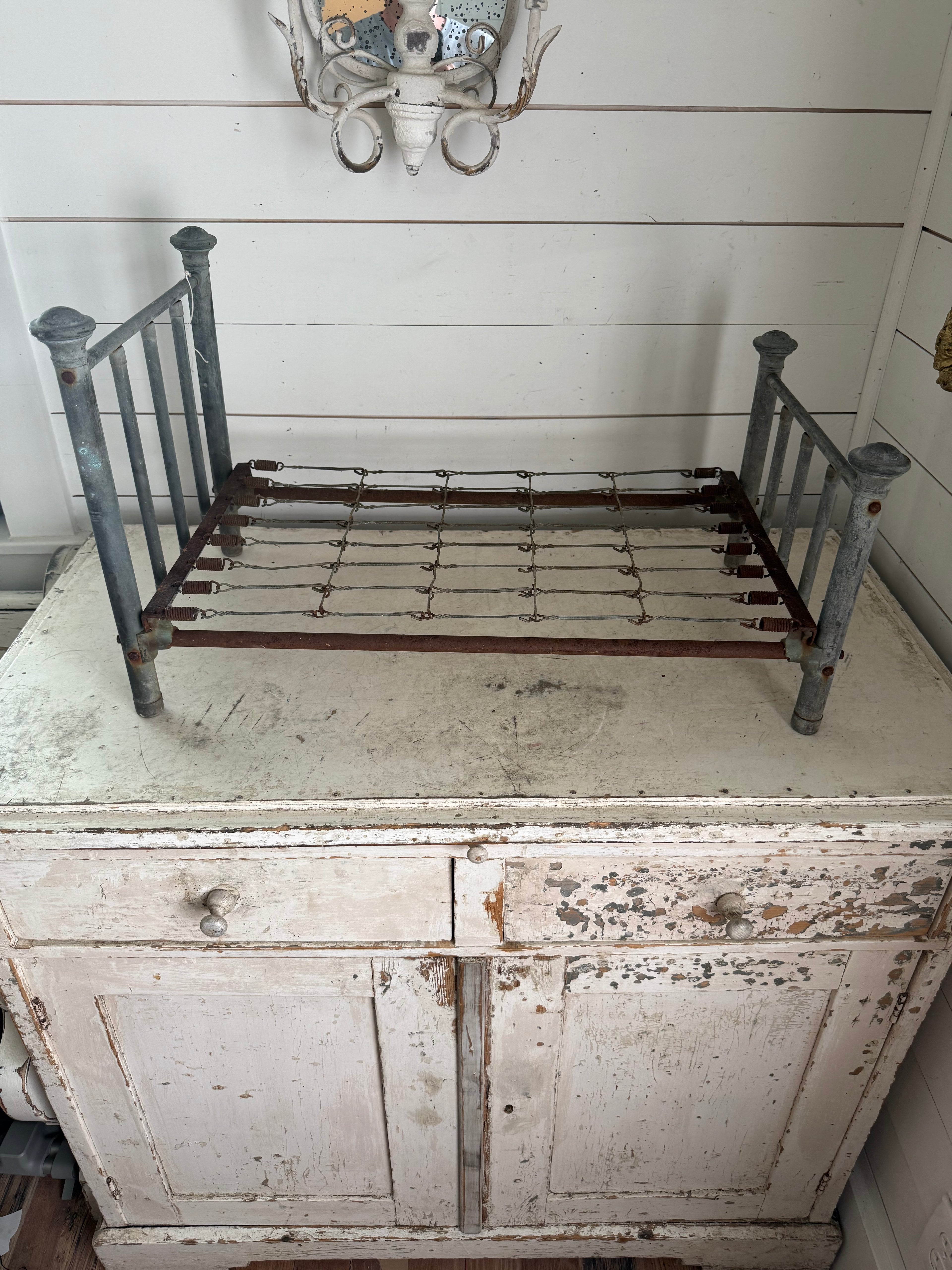 Antique Victorian doll bed