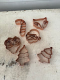 Set of copper Christmas cookie cutters