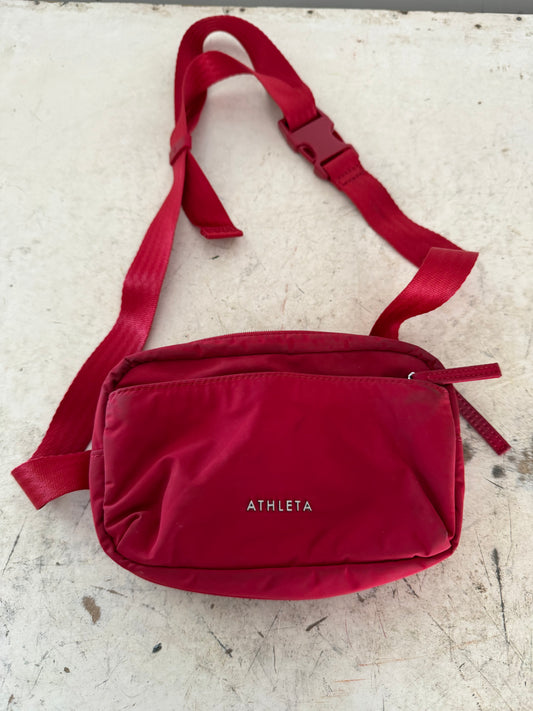 Athleta All About Crossbody Belt Bag in cardinal red