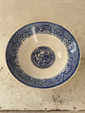Vintage 1960 Blue Willow Serving Bowl- Blue & White -8 1/2” Diameter - Chip underneath lip