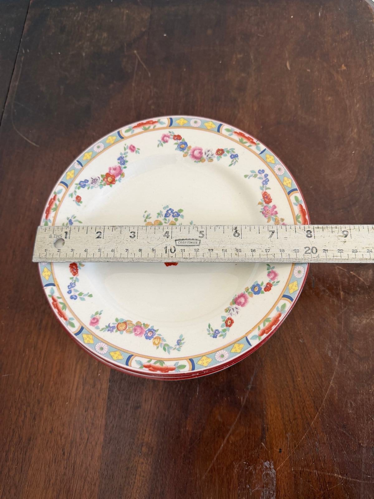 J&G Meakin Rose Pattern Bone China 8” plate - SOLD INDIVIDUALLY