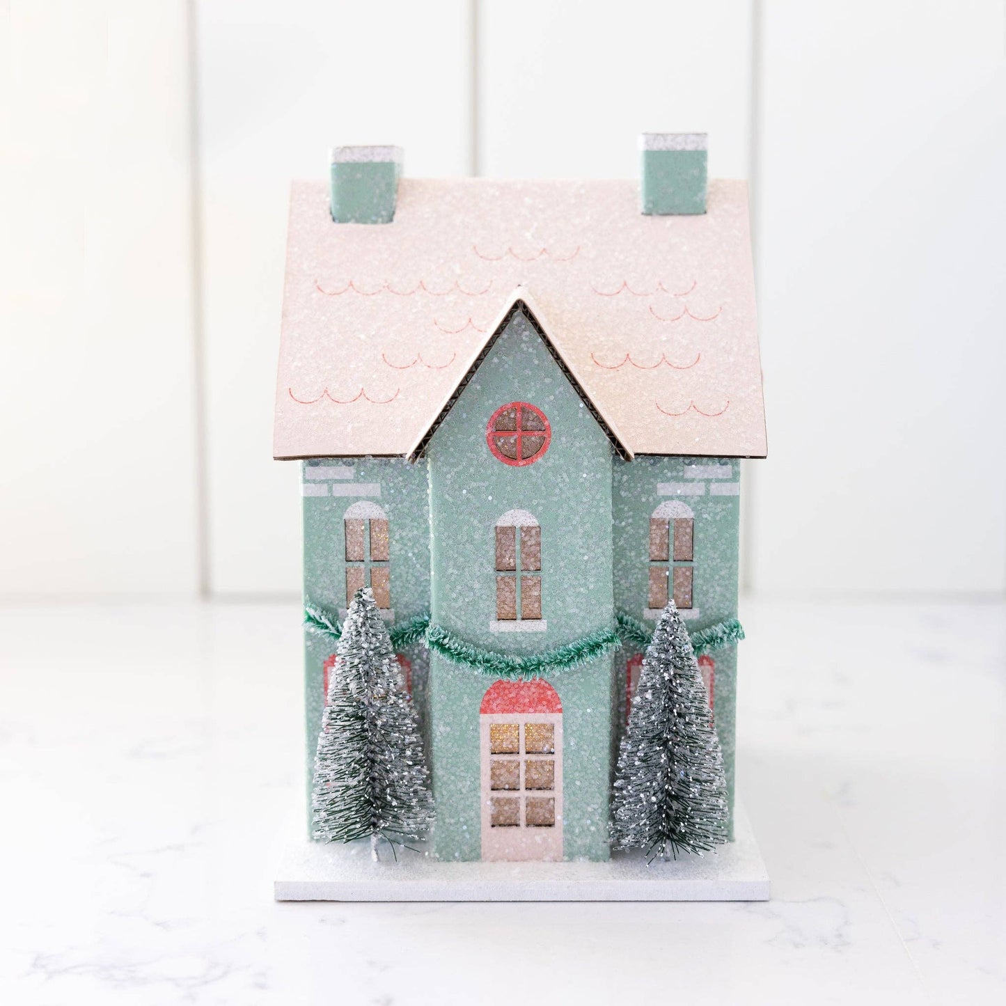 Village Christmas Paper House Decoration