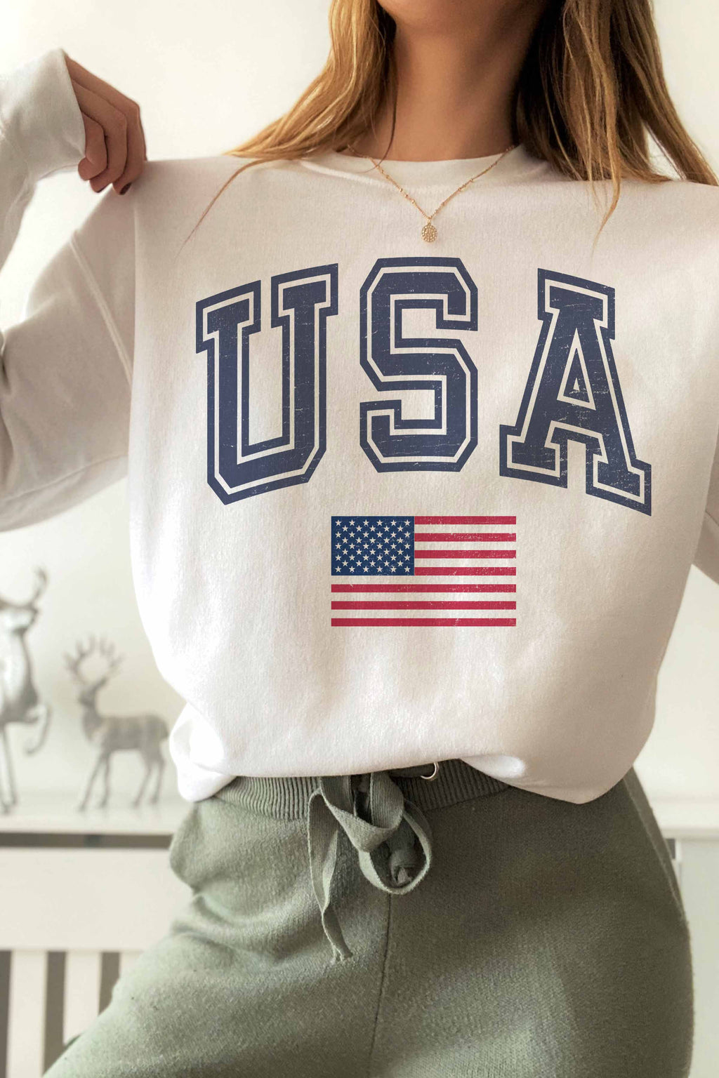 USA Flag Sweatshirt