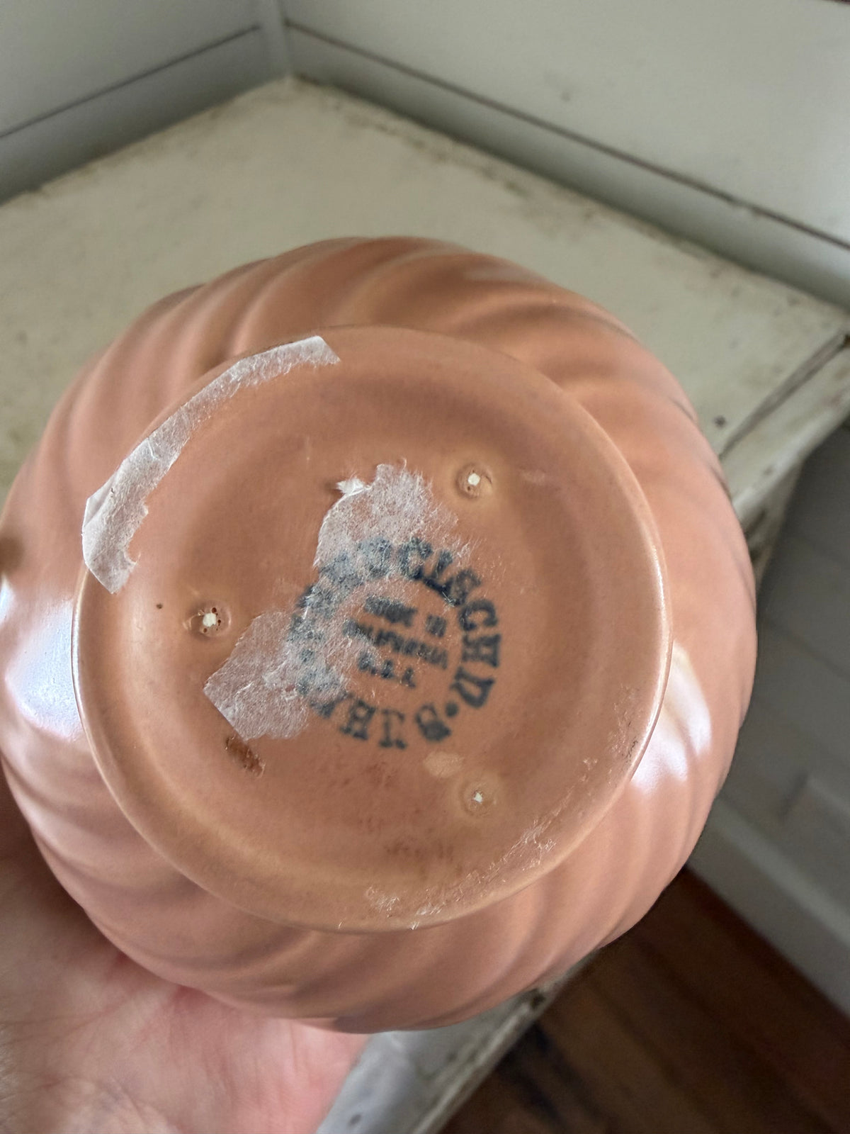 Franciscan Ware Coronado ceramic creamer pitcher in gloss coral (or rose pink)