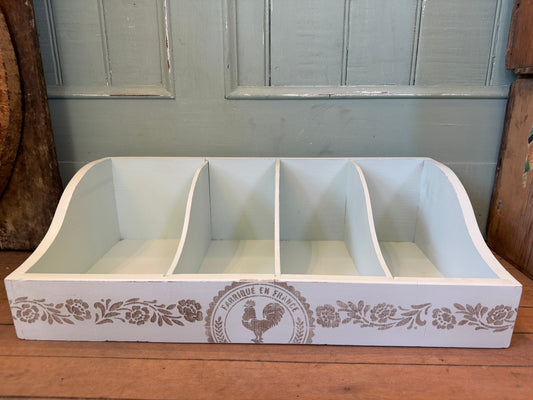 Solid wood, shabby chic desk, organizer, cubbies 22.5x6.5x11.5”
