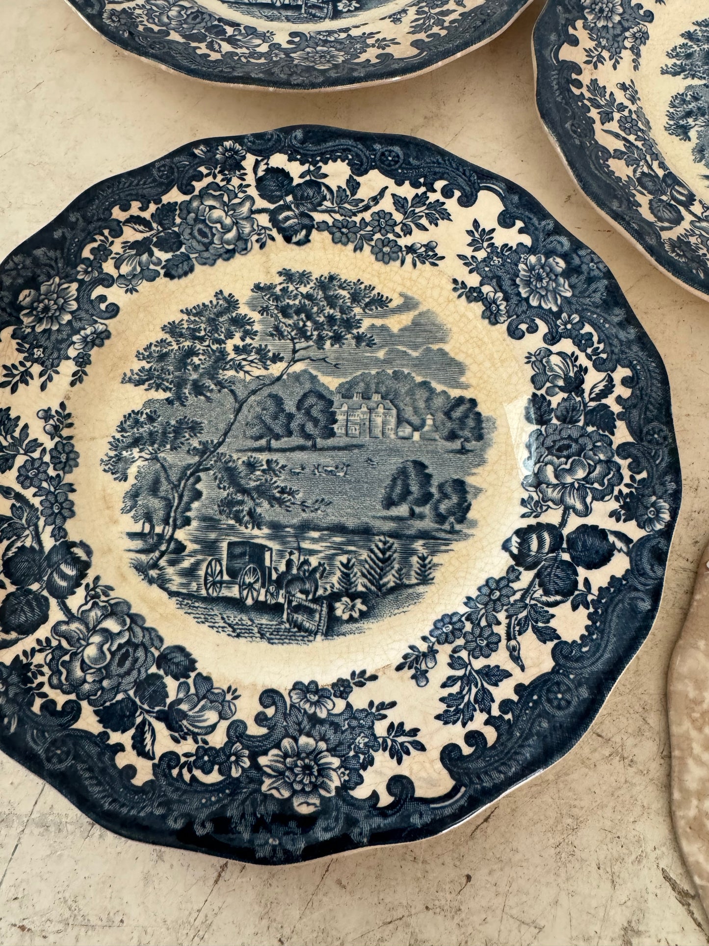 Ironstone Avon Scenes Plate - Sold Individually