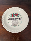 Vintage Strawberry Pie Recipe Plate