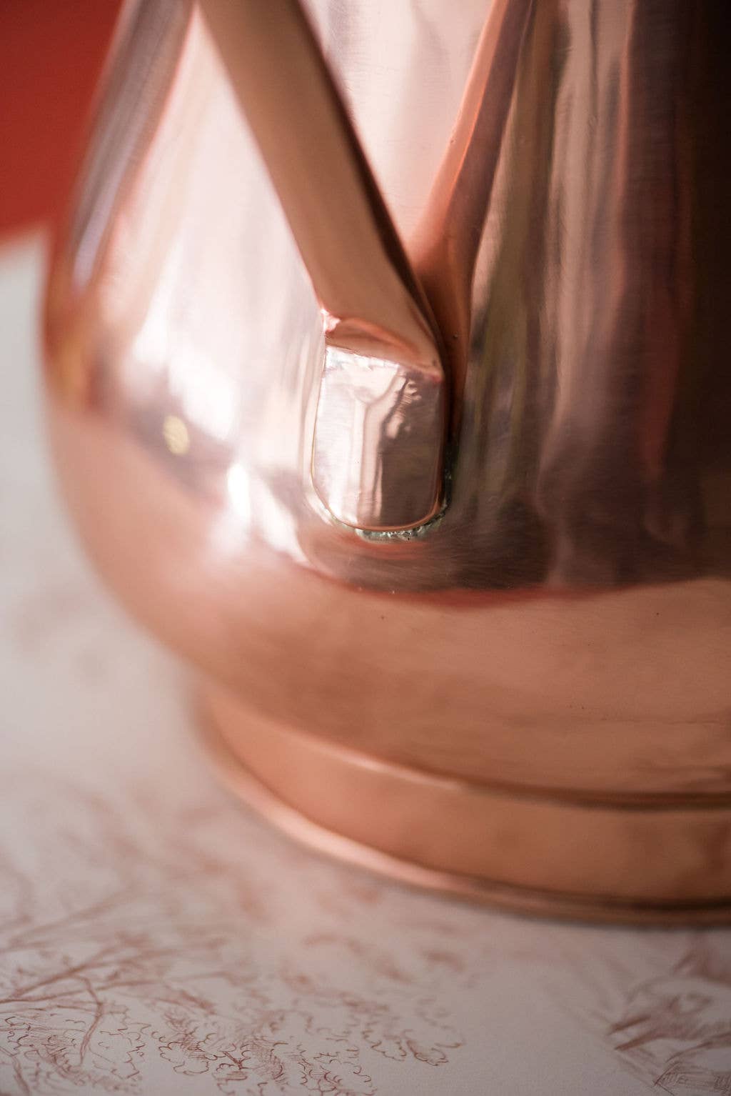 Large Solid Copper Heirloom Vase Pitcher