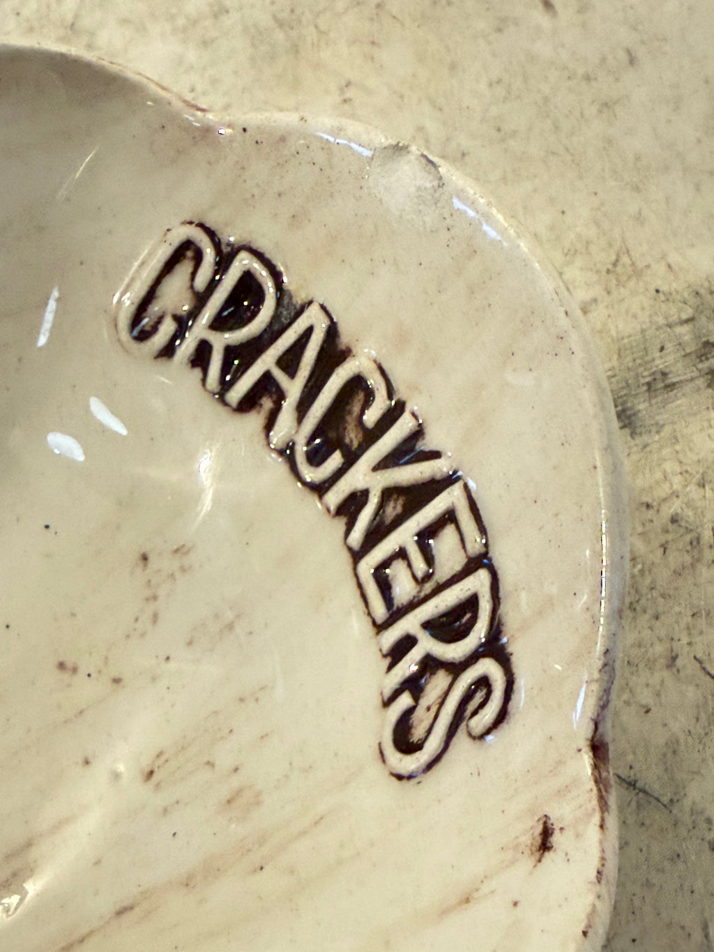 Vintage Treasure Craft USA Cracker Serving Bowl Dish - has small chips