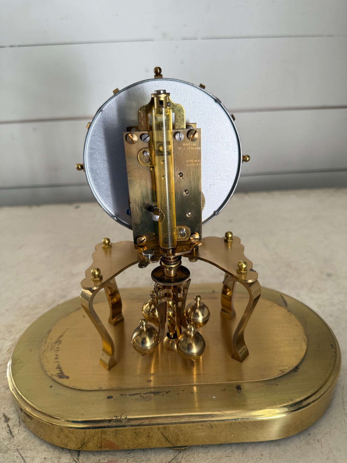 Kundo Kieninger & Obergfell 400 Day Anniversary Clock Germany - has not been wound/tested as is