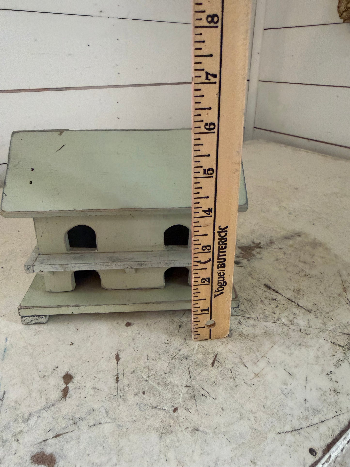 Sage green Bird house that opens