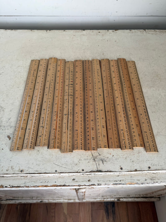 Set of 12 Vintage School Rulers