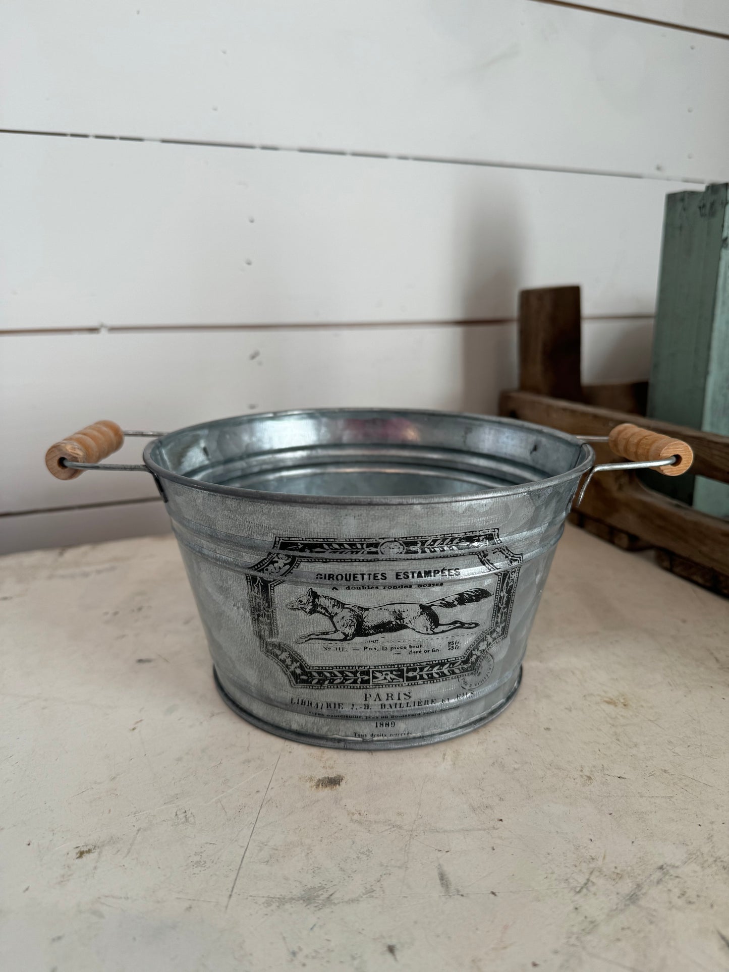 Small Galvanized Bucket with handles will get IOD transfer