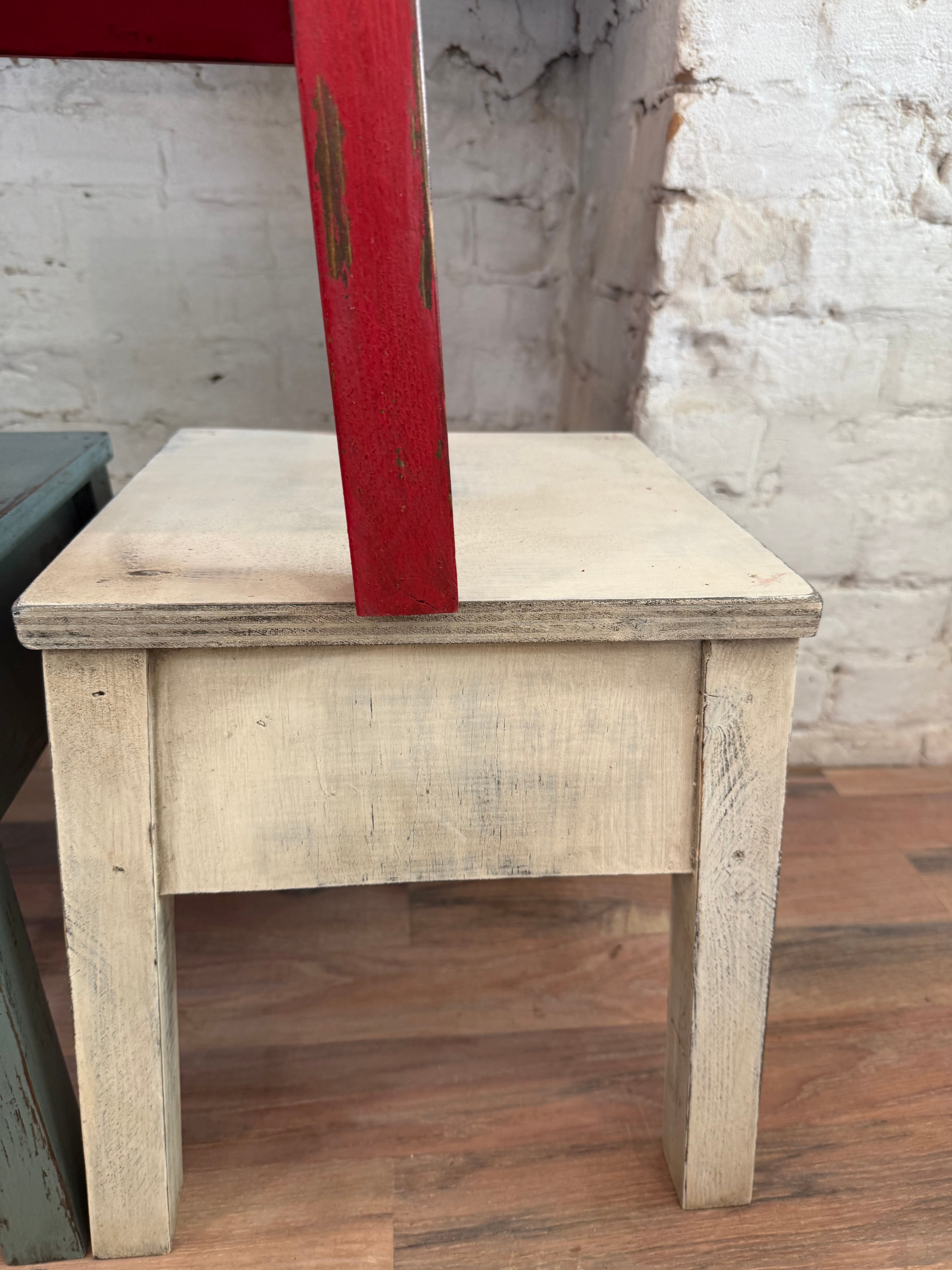 Handmade square wooden stools - sold individually 13.75x12x12”