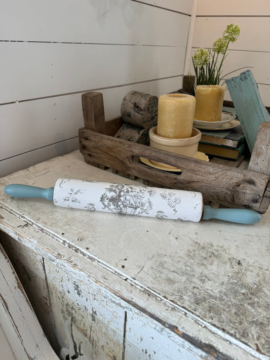 French Country Stamped Rolling Pin - For Decor
