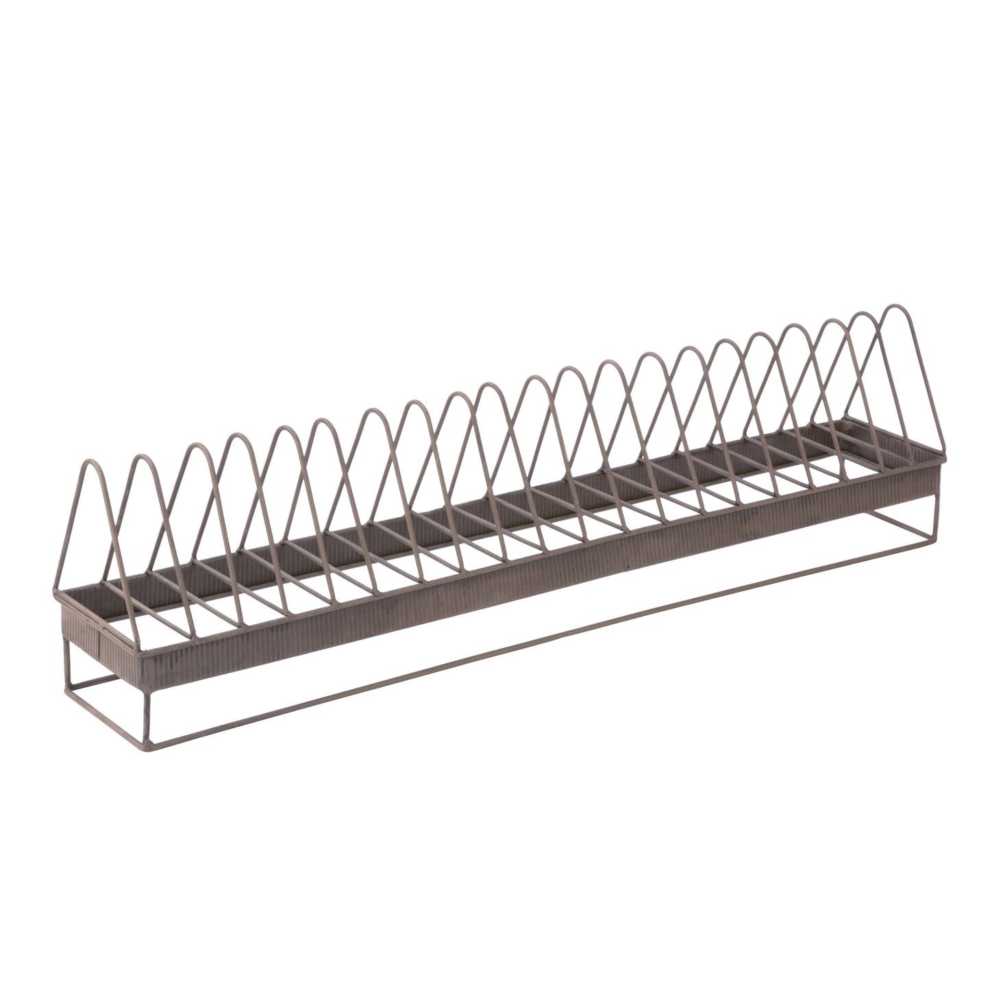 Elongated Plate Display Rack with 20 slots