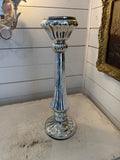 Large Mercury Glass Candlestick