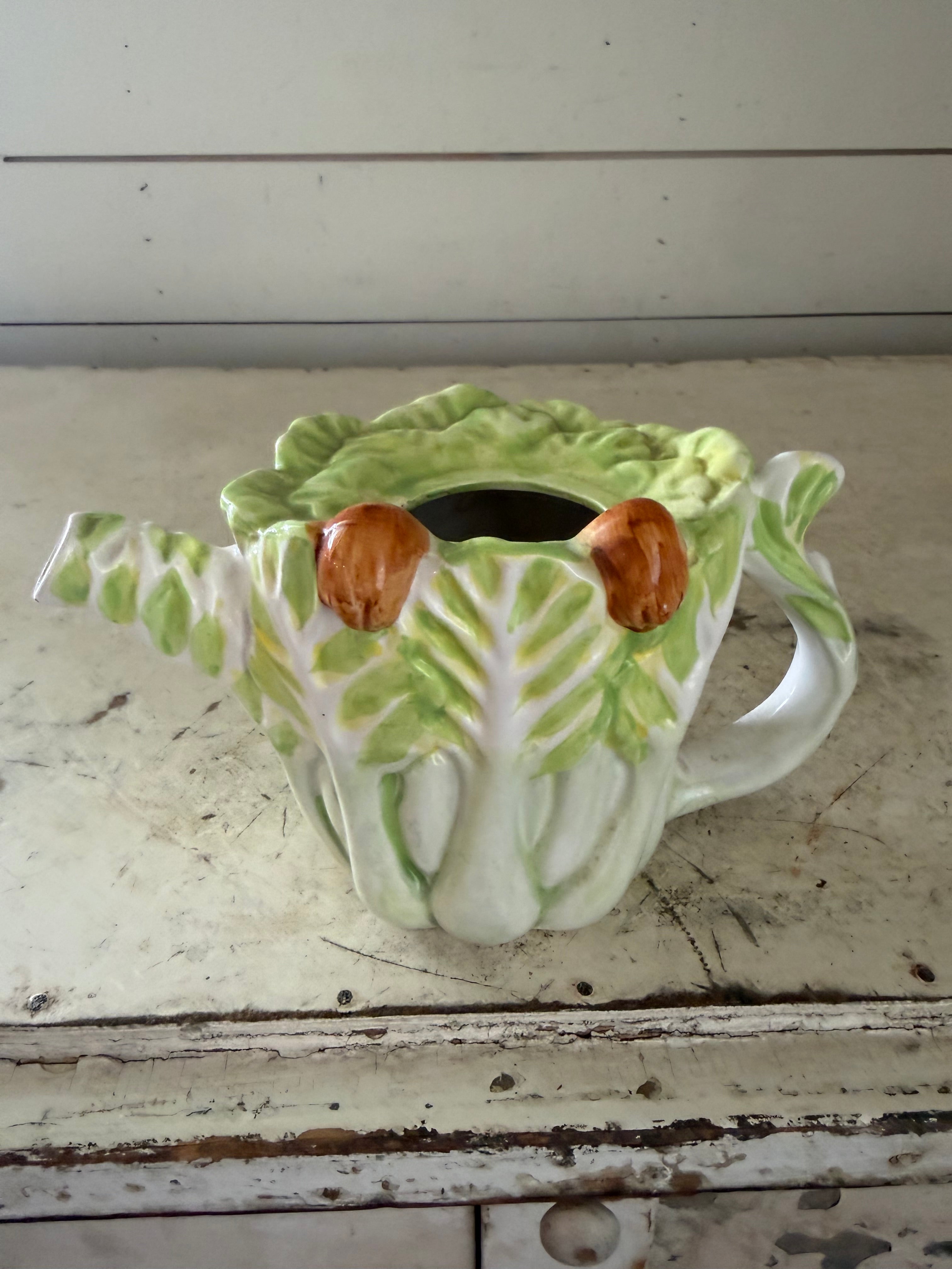 Ceramic Cabbage teapot Planter Maddix of California