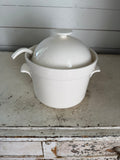 Large White Porcelain Soup Tureen With Ladle from Japan