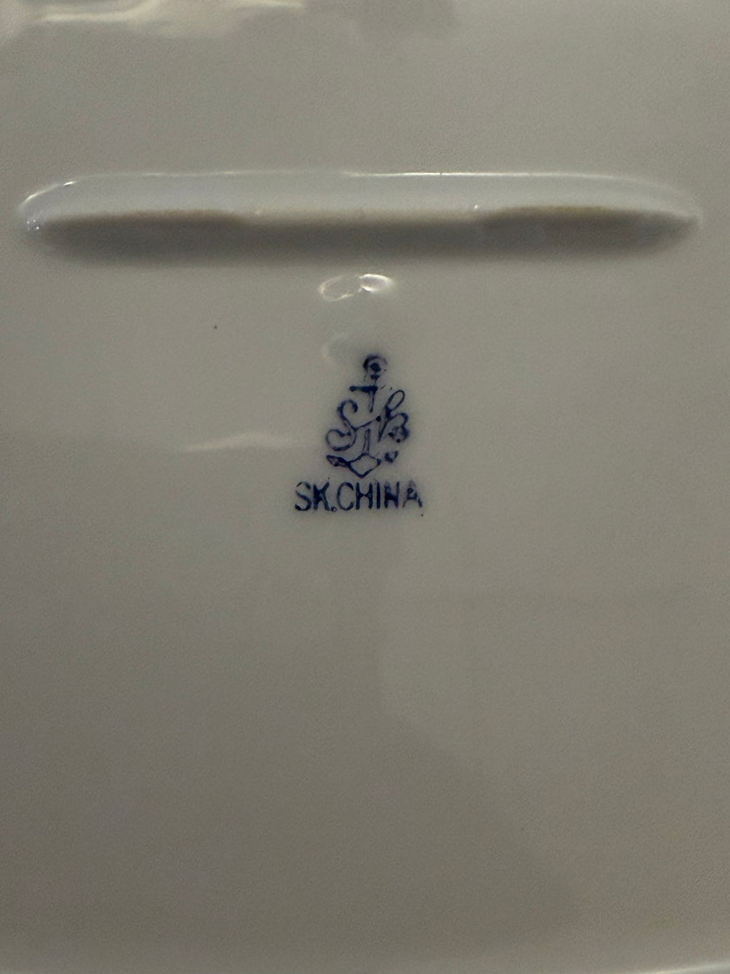 German platter with pink flowers - Silesia, Germany SK China