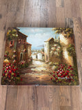 Original Art Hand Painted Villa On Canvas