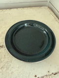 Green speckled enamel, dished out plate sold individually