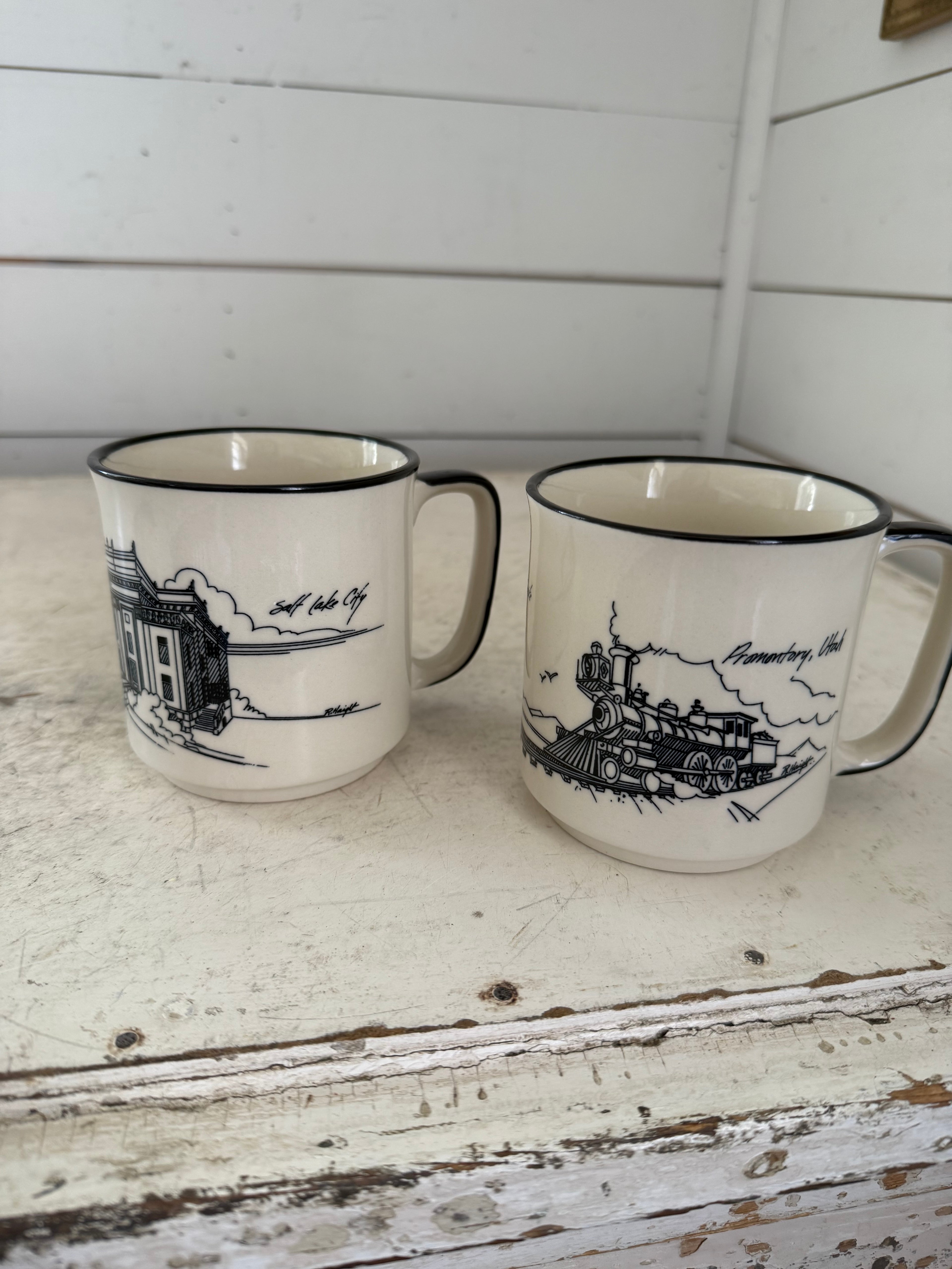 Vintage 1985 Utah Souvenir Mugs