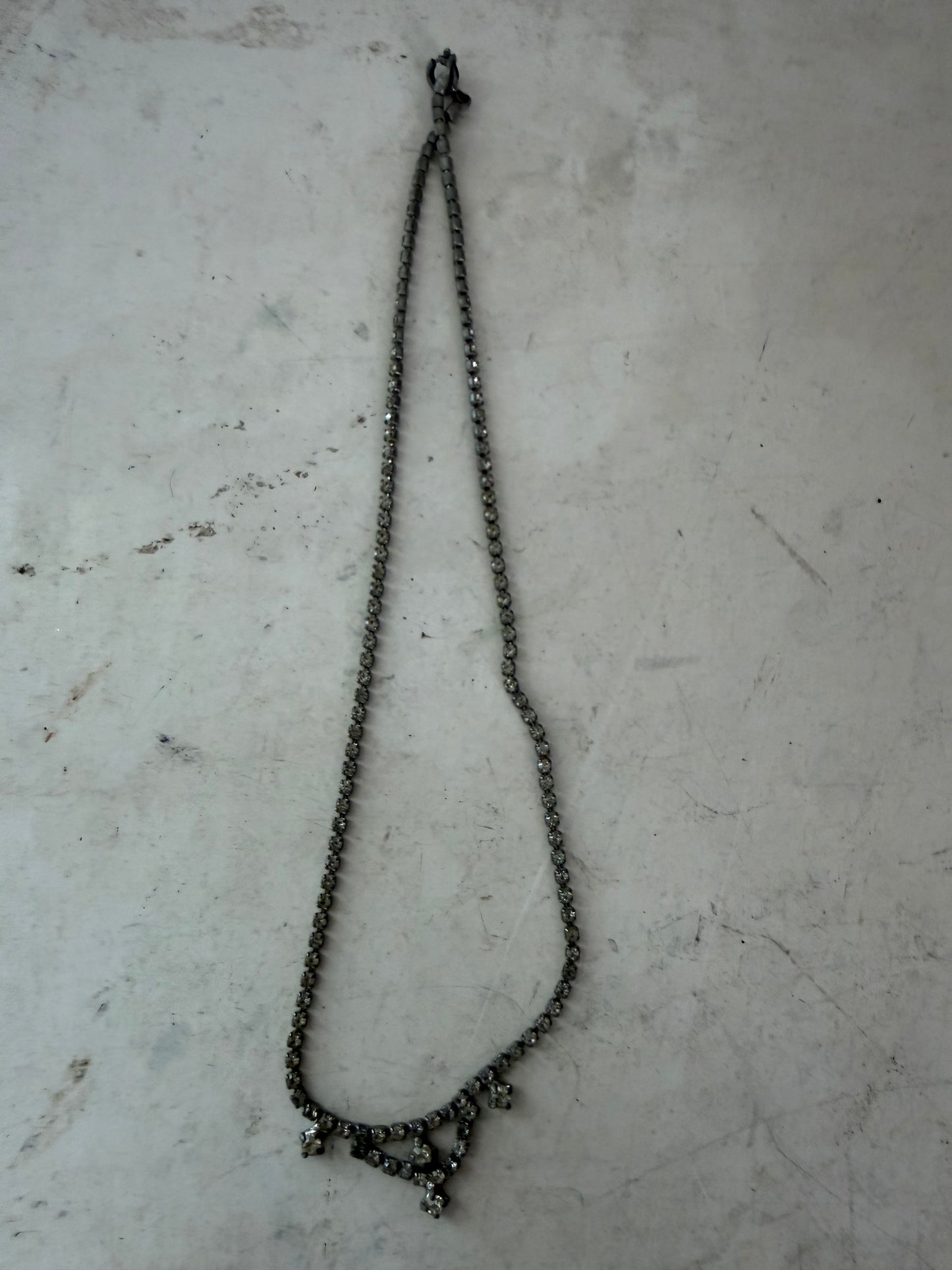 Victorian style paste rhinestone necklace