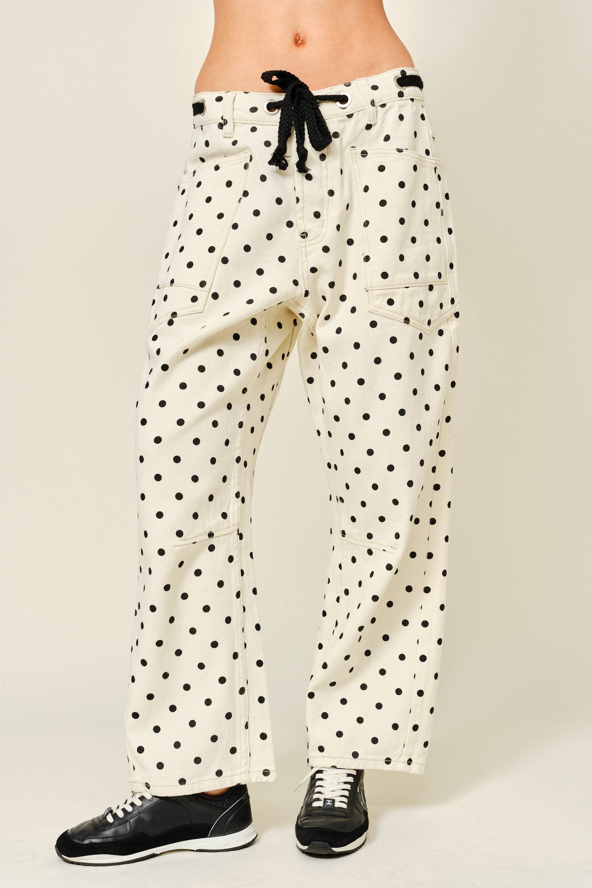 Polka Dot Barrel Jeans