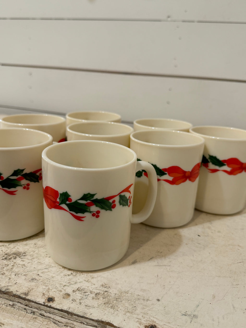 Vintage Arcopal France Christmas Mug- sold individually