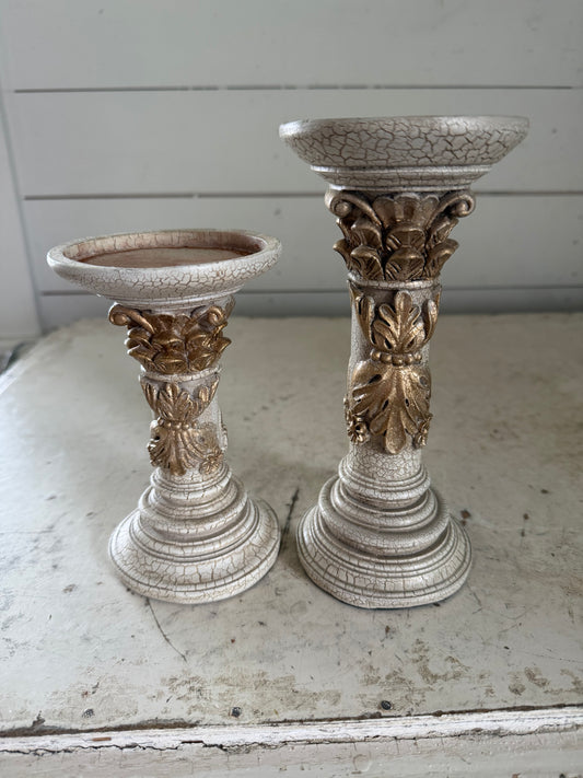 Vintage French country style candlestick set - will get makeover