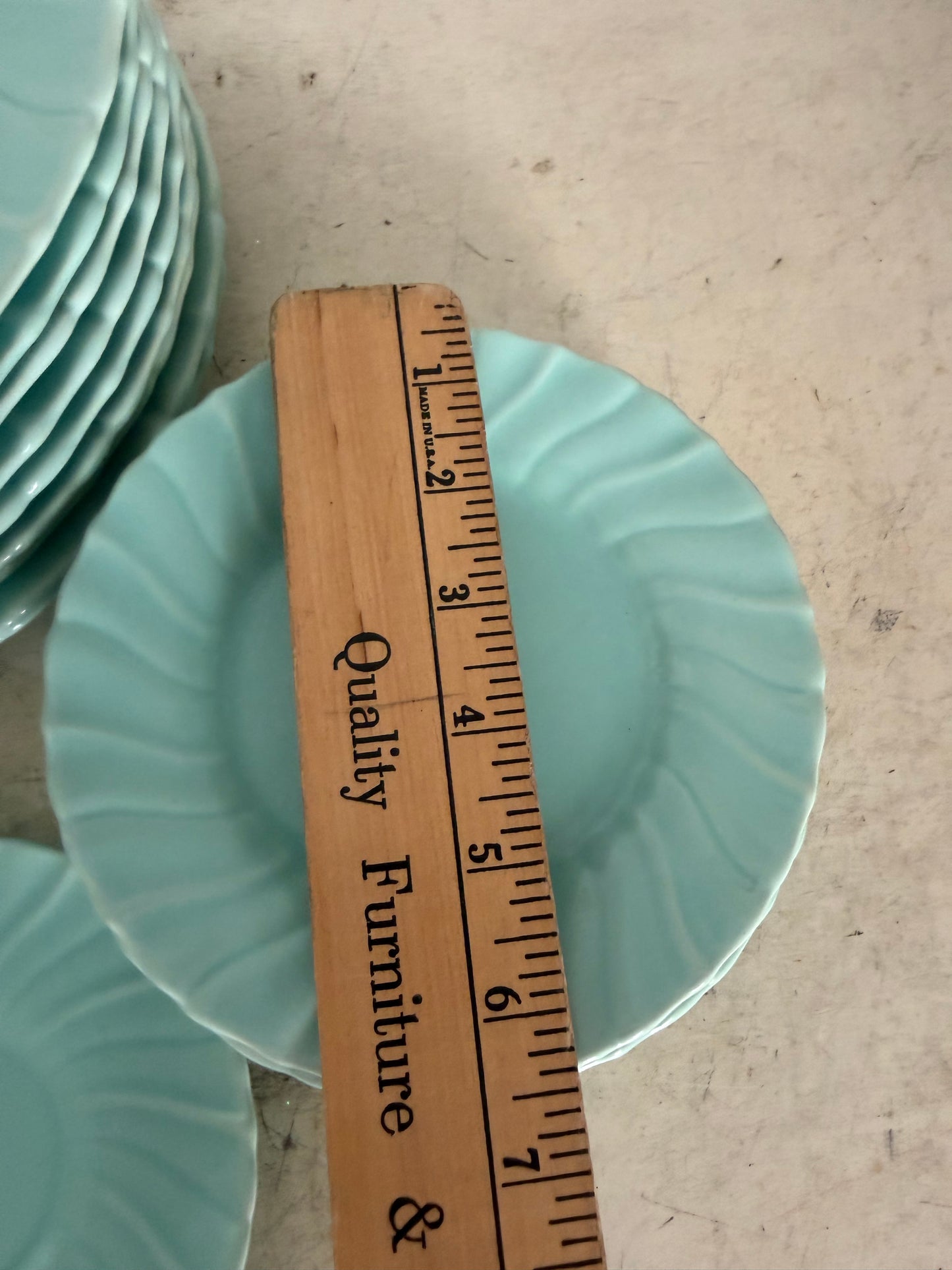 Franciscan Coronado Swirl dinnerware in the Aqua Matte color - sold individually