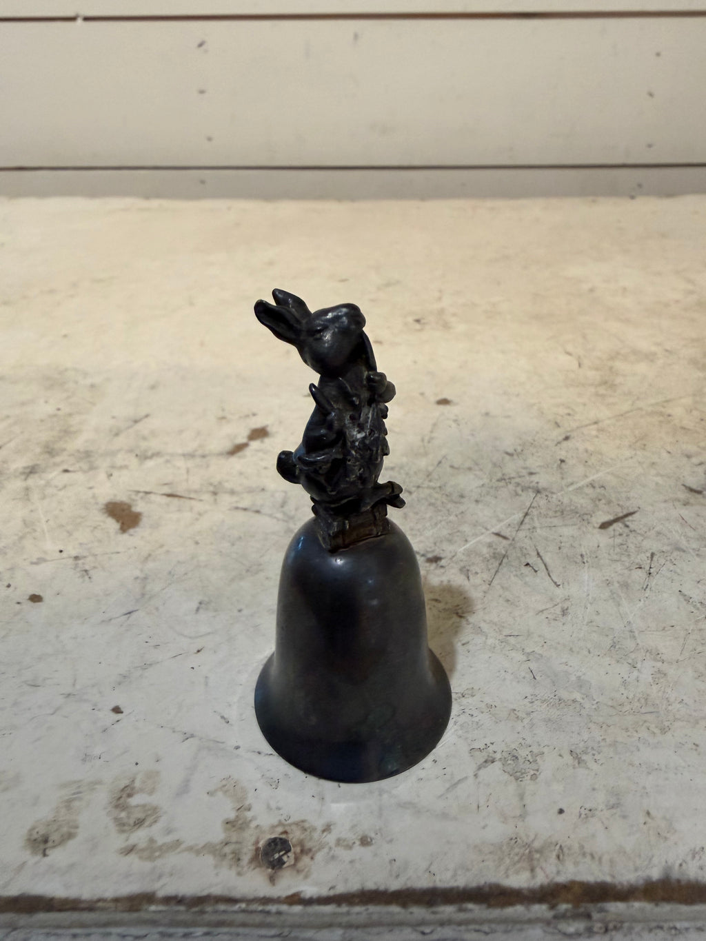 Vintage metal Bunny bell