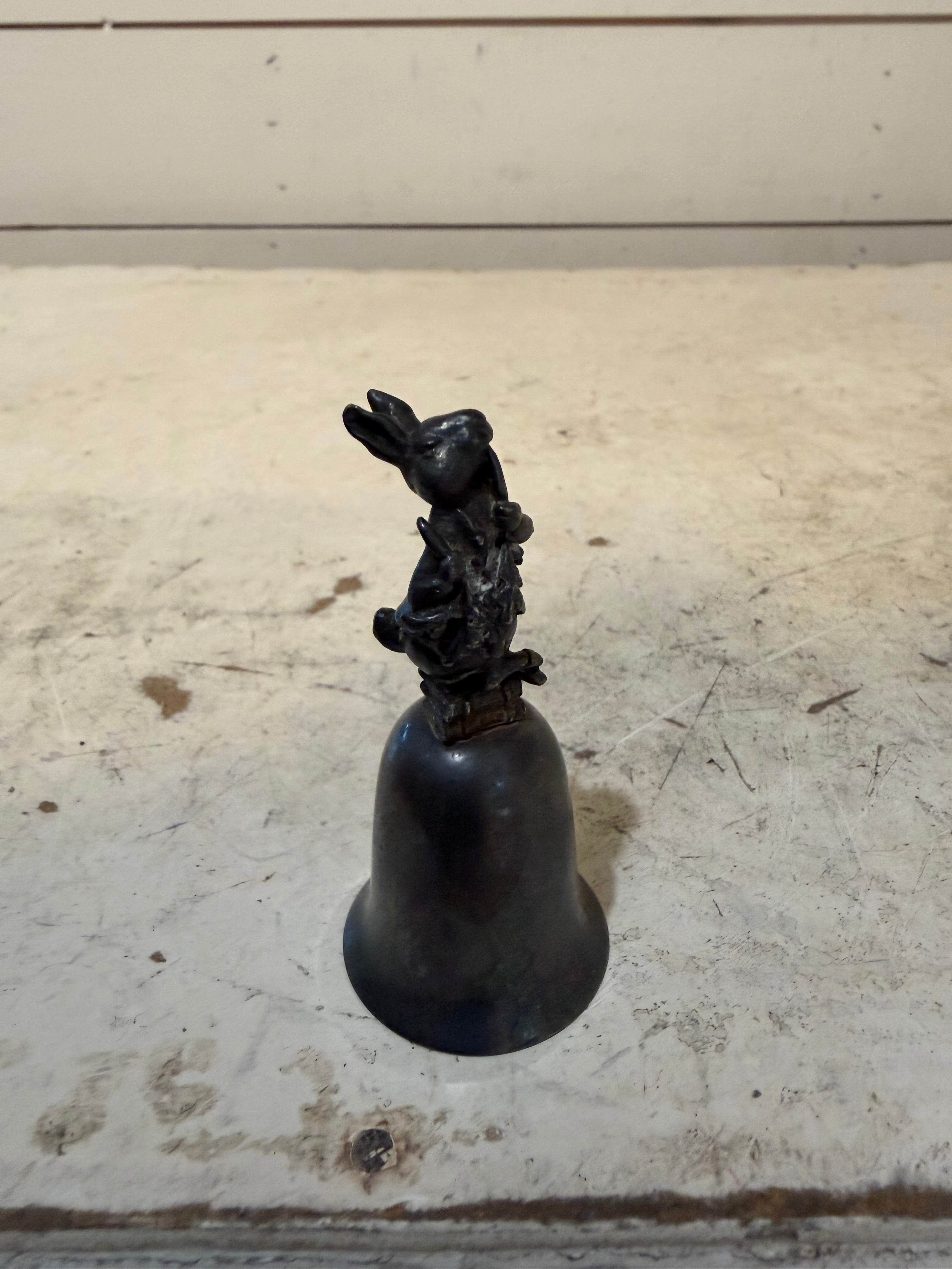 Vintage metal Bunny bell