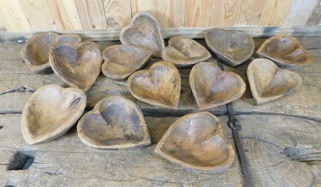 Mini Heart Wood Bowl-6-7” Waxed