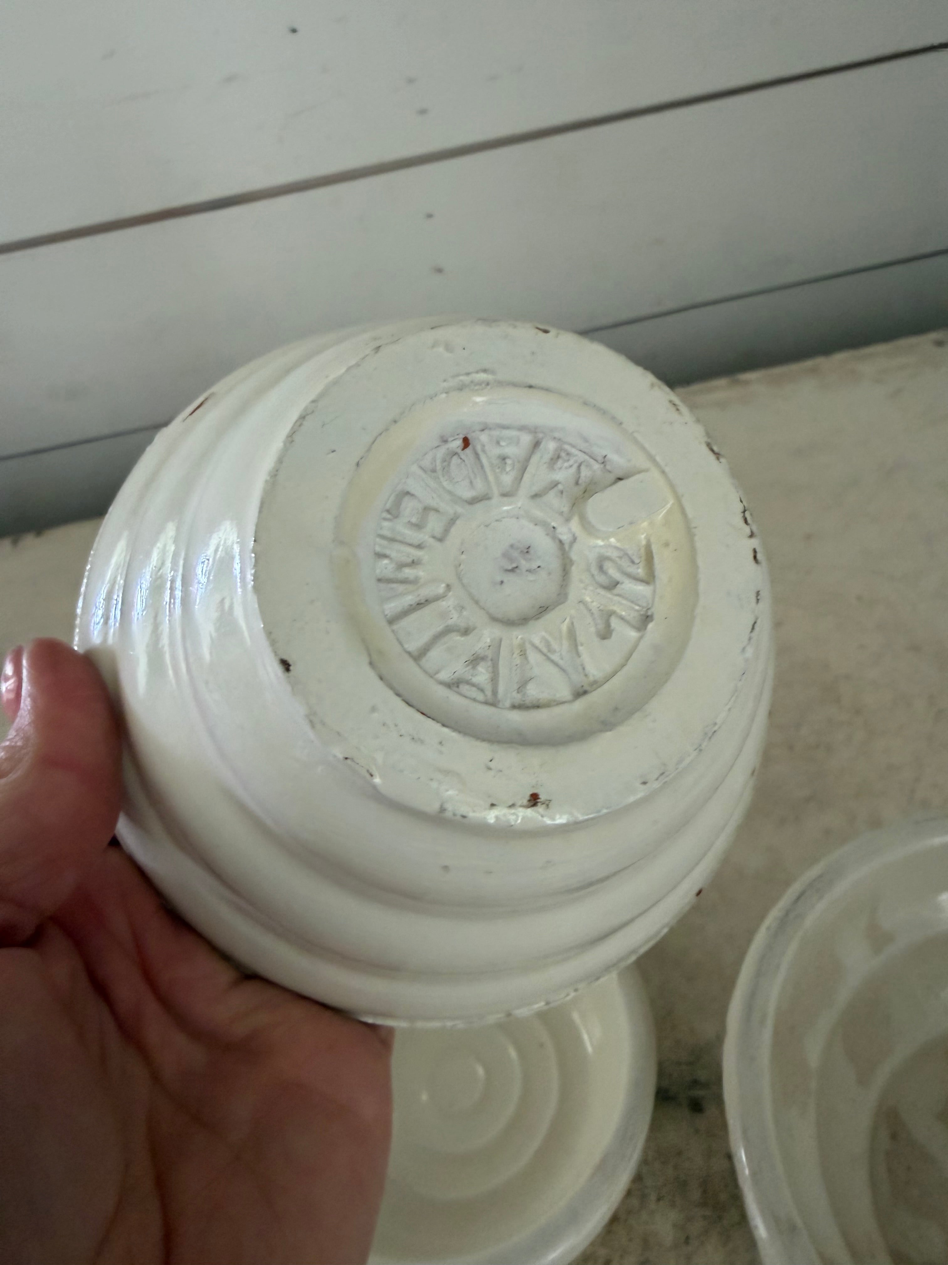 Terra-cotta pot with saucer bubbled edge made in Italy will get makeover sold individually
