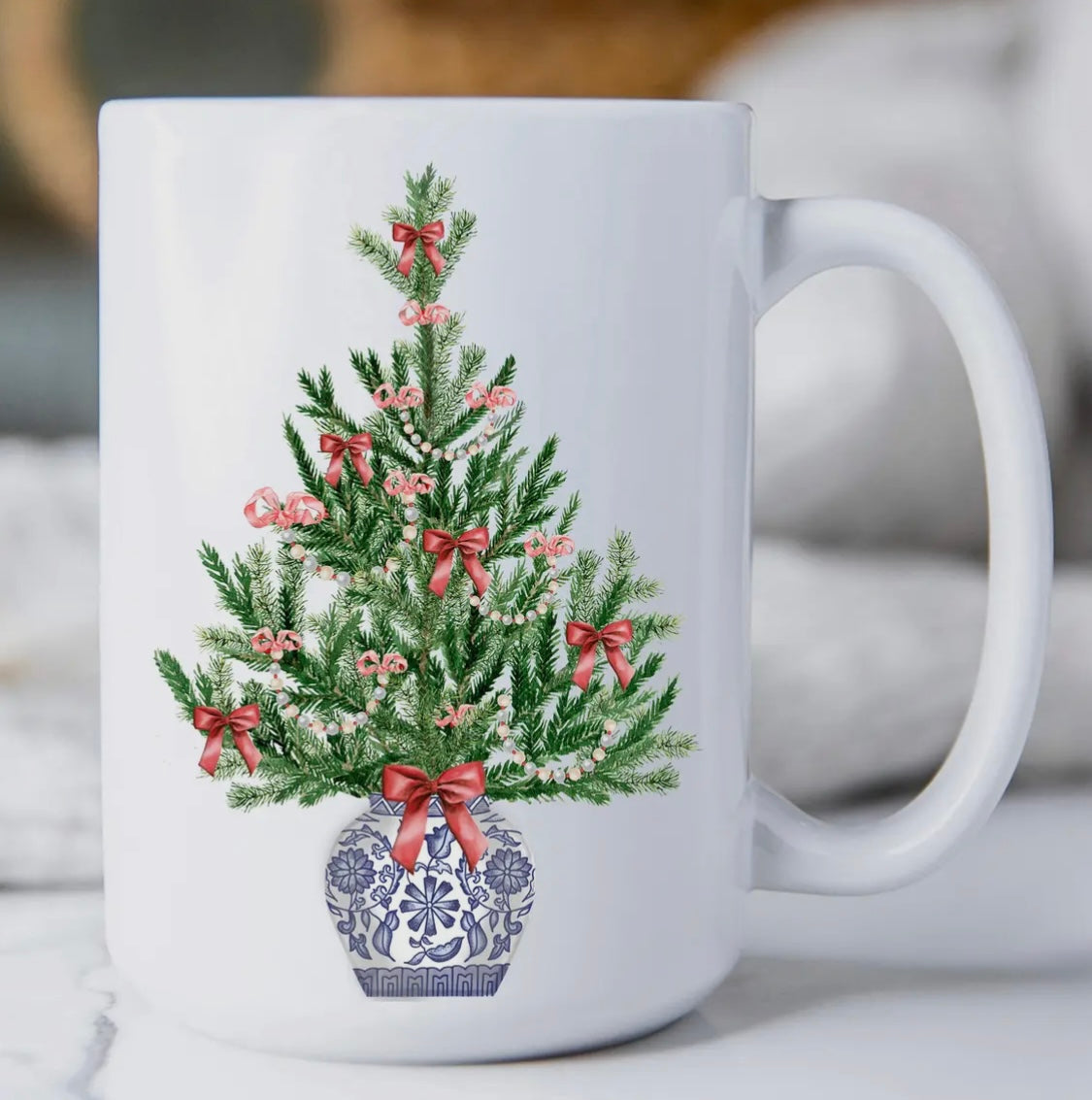 Chinoiserie Christmas Tree Mug