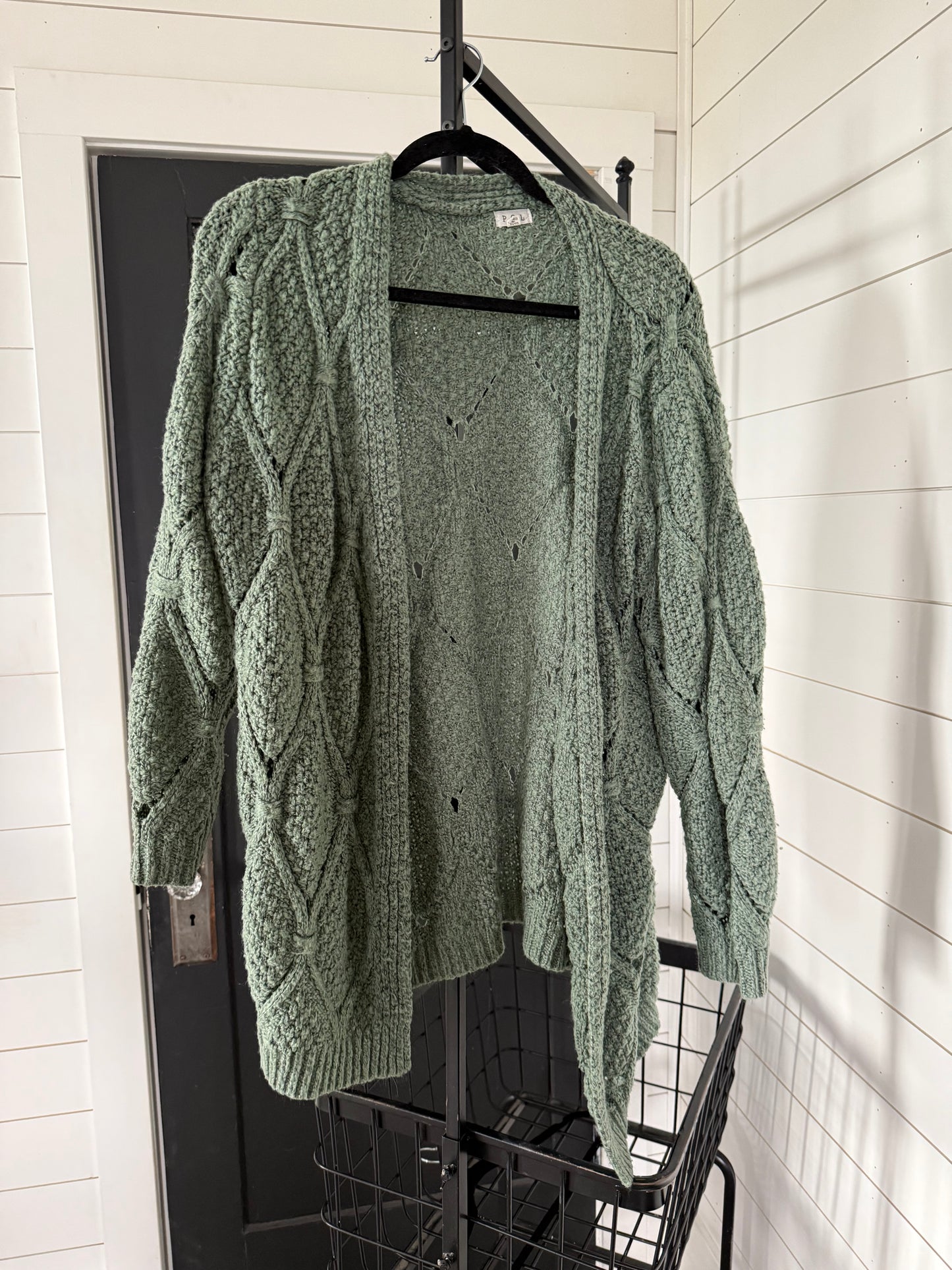 Small Oversized Sage Green Cardigan