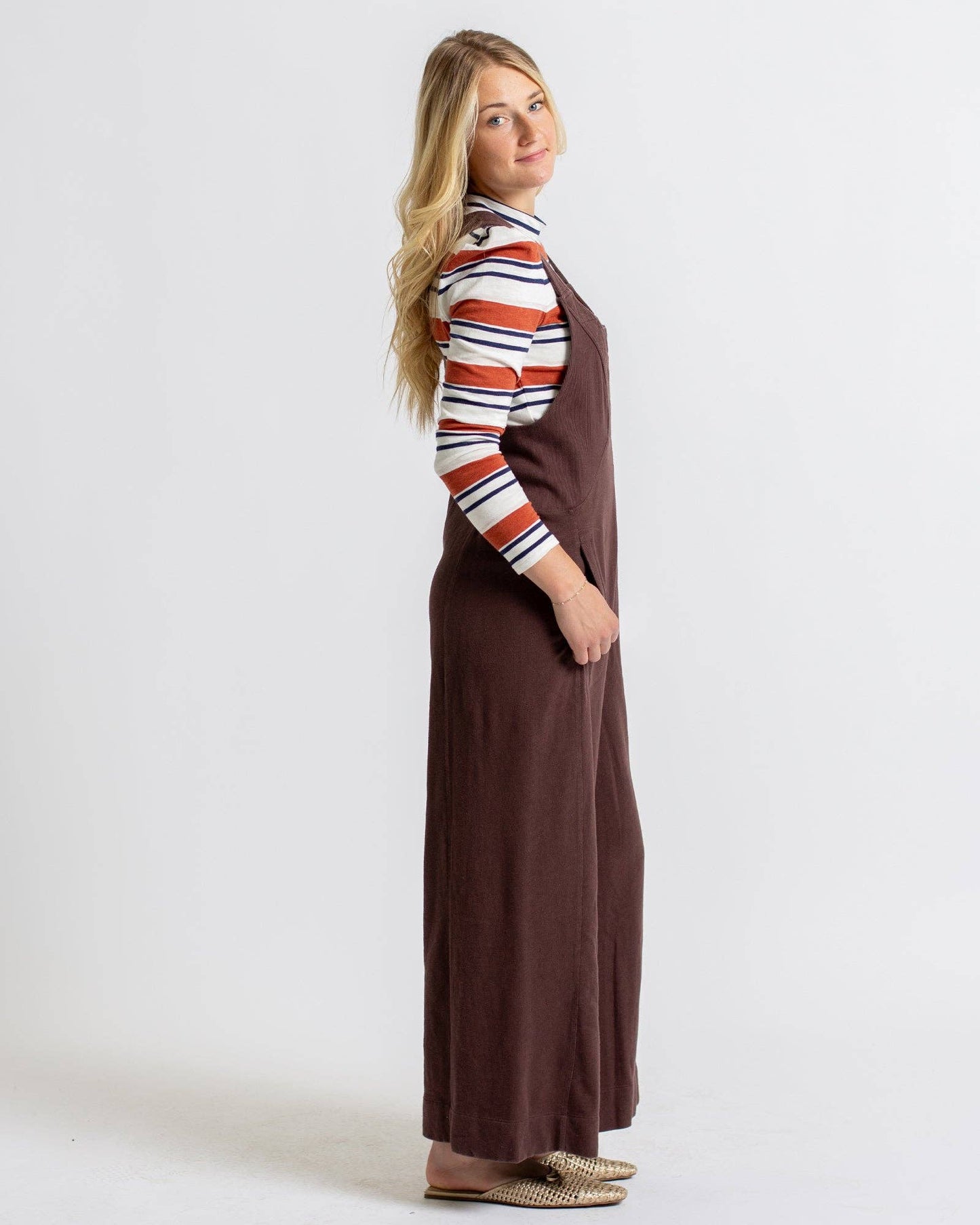 Perfect Balance Dark Brown Sleeveless Jumpsuit