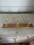 Brass and porcelain coat Rack - Will Get Makeover