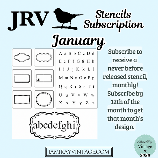 JRV Stencil Subscription | Sign Up by 01/12/26 To Get January 2026 Stencils