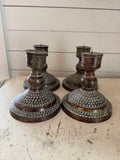 Bronze toned pillar candlestick sold individually