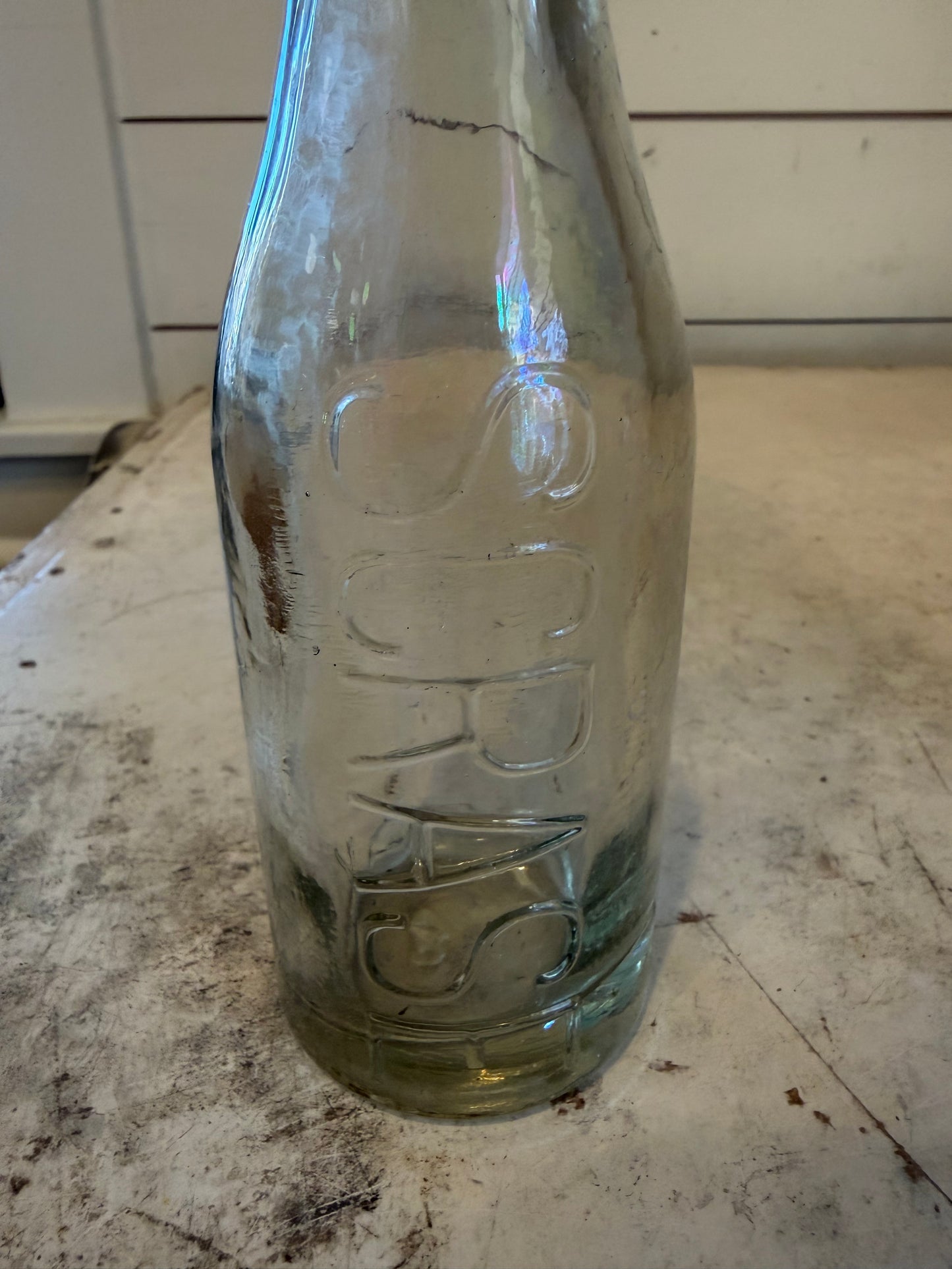 Edwardian Horsham Scrase Clear Glass Bottle