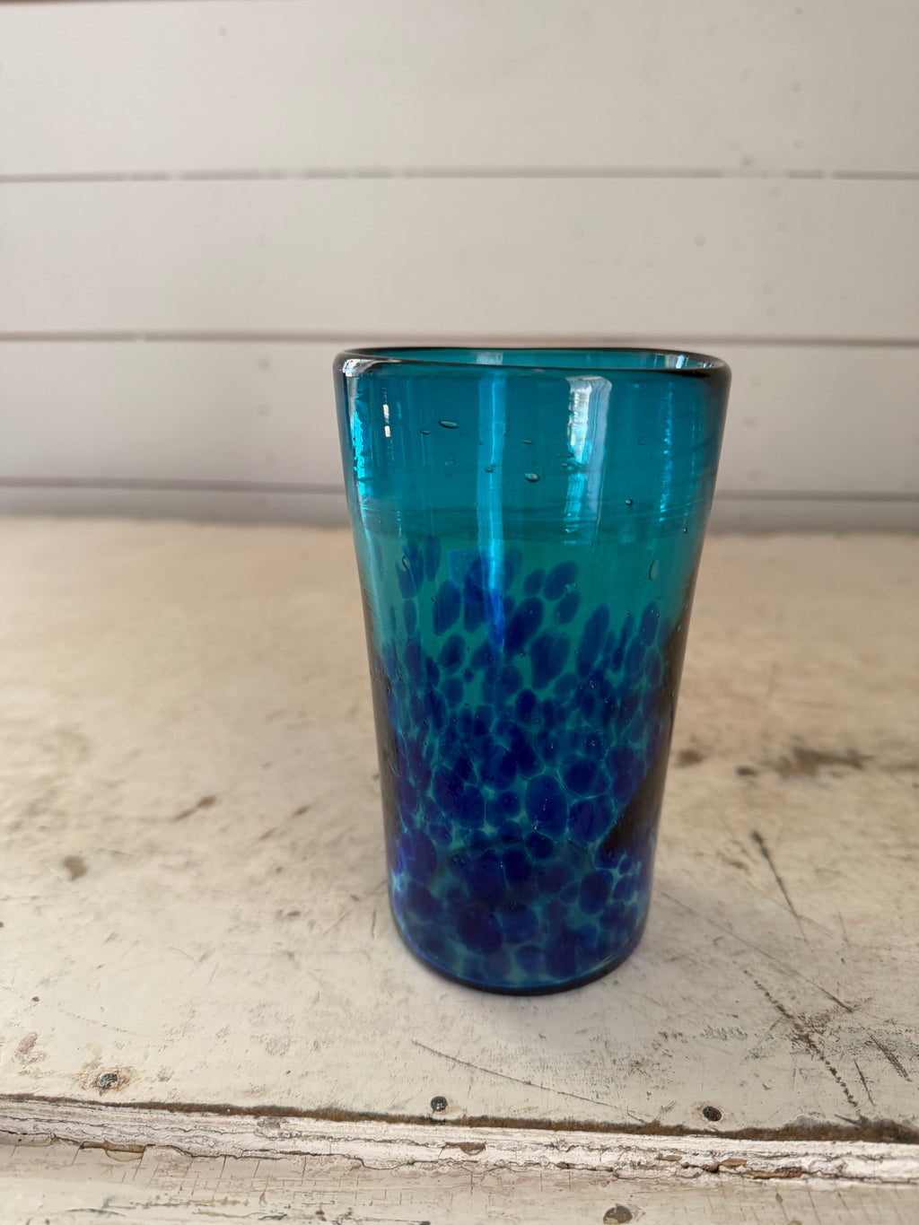 Hand Blown Blue Glass